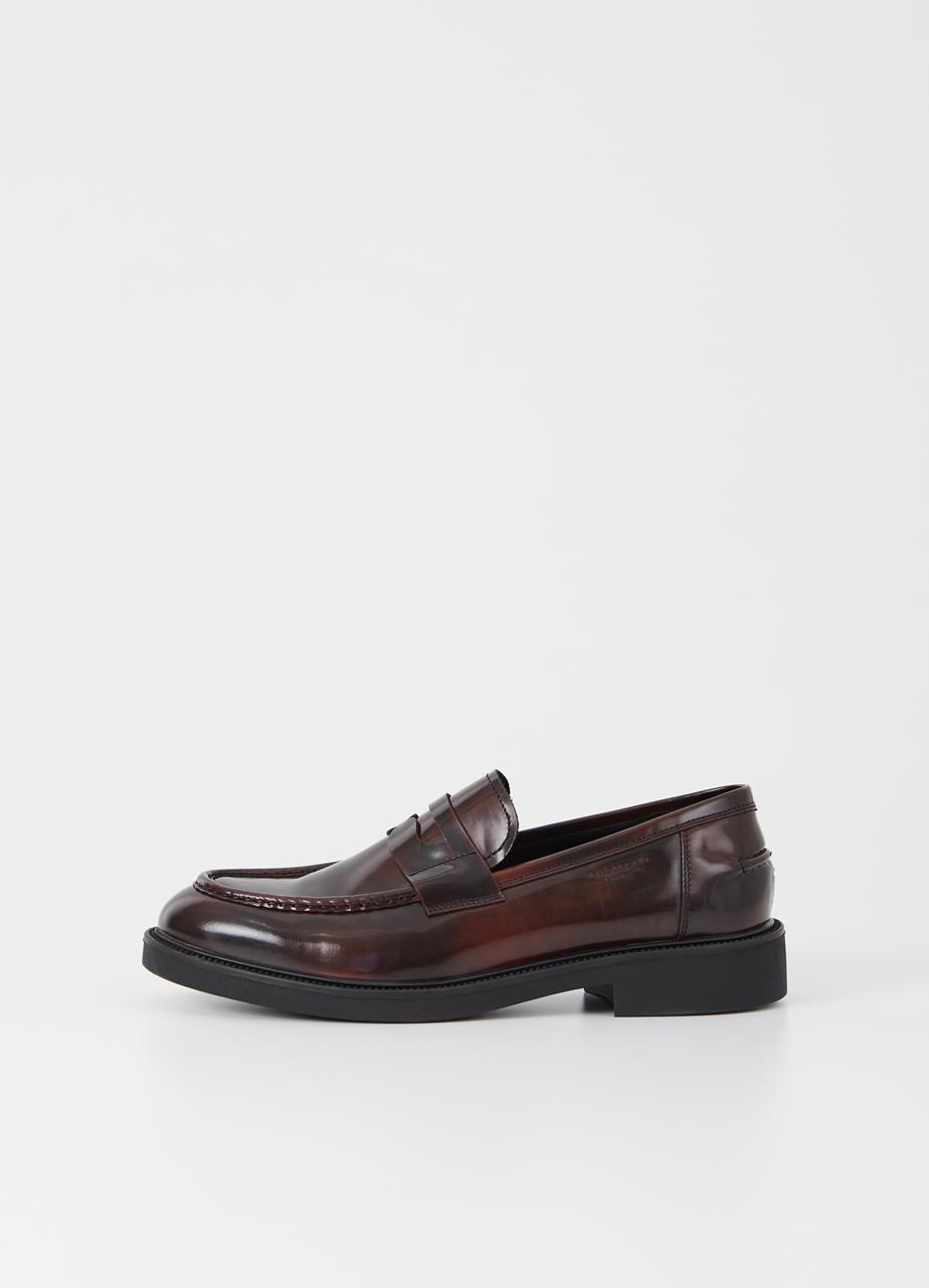 Alex m loafers Dark Red polished leather