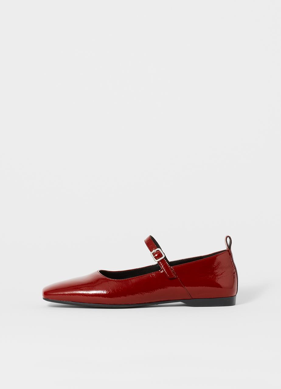 Delia ballet flats DARK RED PATENT LEATHER