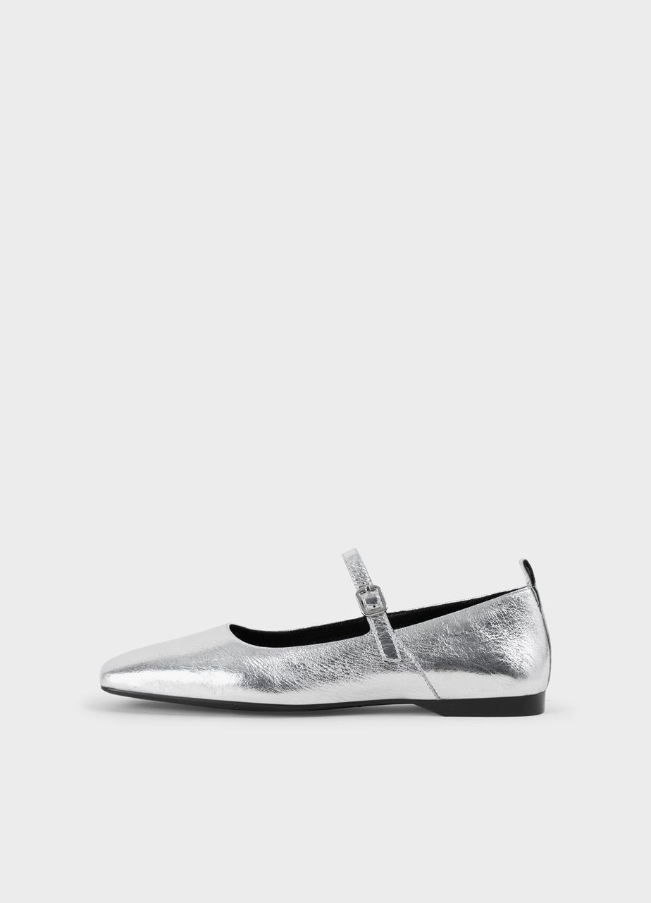 Delia ballet flats SILVER METALLIC LEATHER