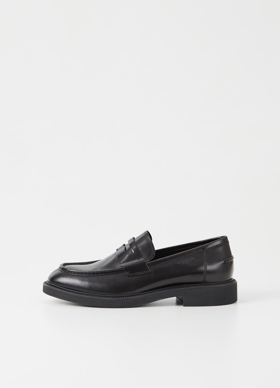 Alex m loafers Black polished leather