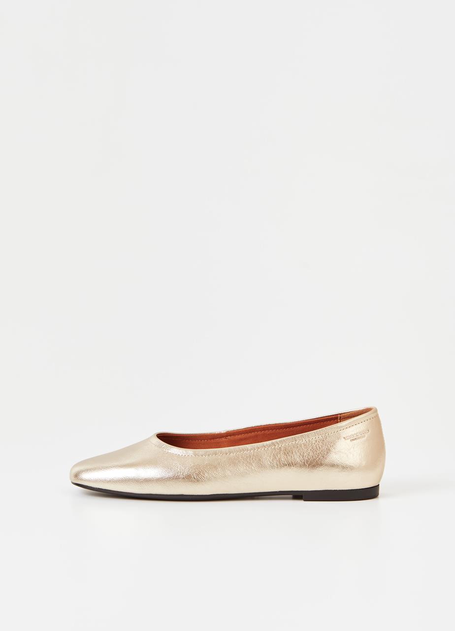 Jolin ballet flats GOLD METALLIC LEATHER