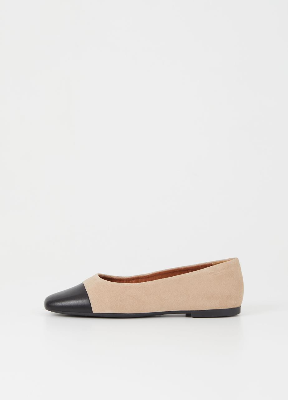 Jolin ballet flats BEIGE SUEDE/LEATHER