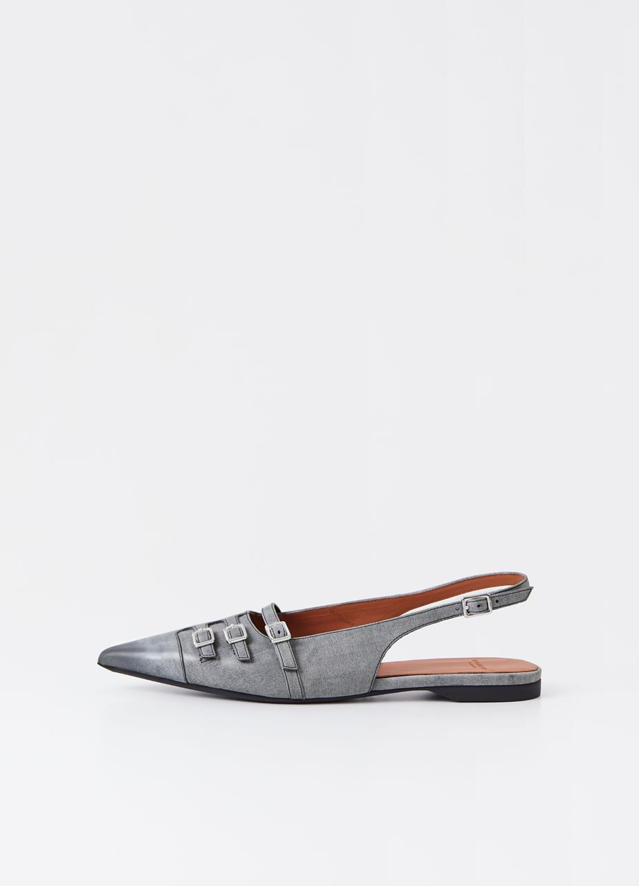 Hermine ballet flats Blue brush-off leather