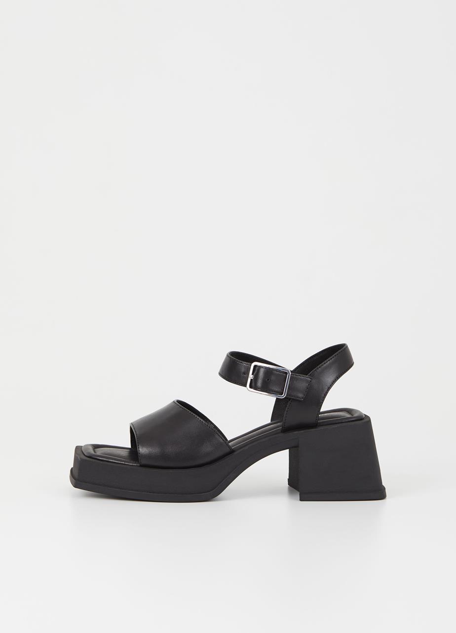 Hennie heeled sandals BLACK LEATHER