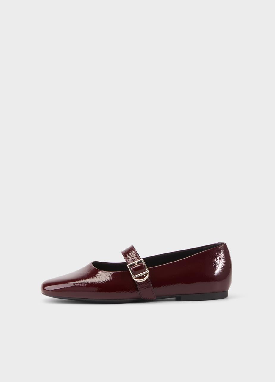 Jolin ballet flats Dark Red patent leather
