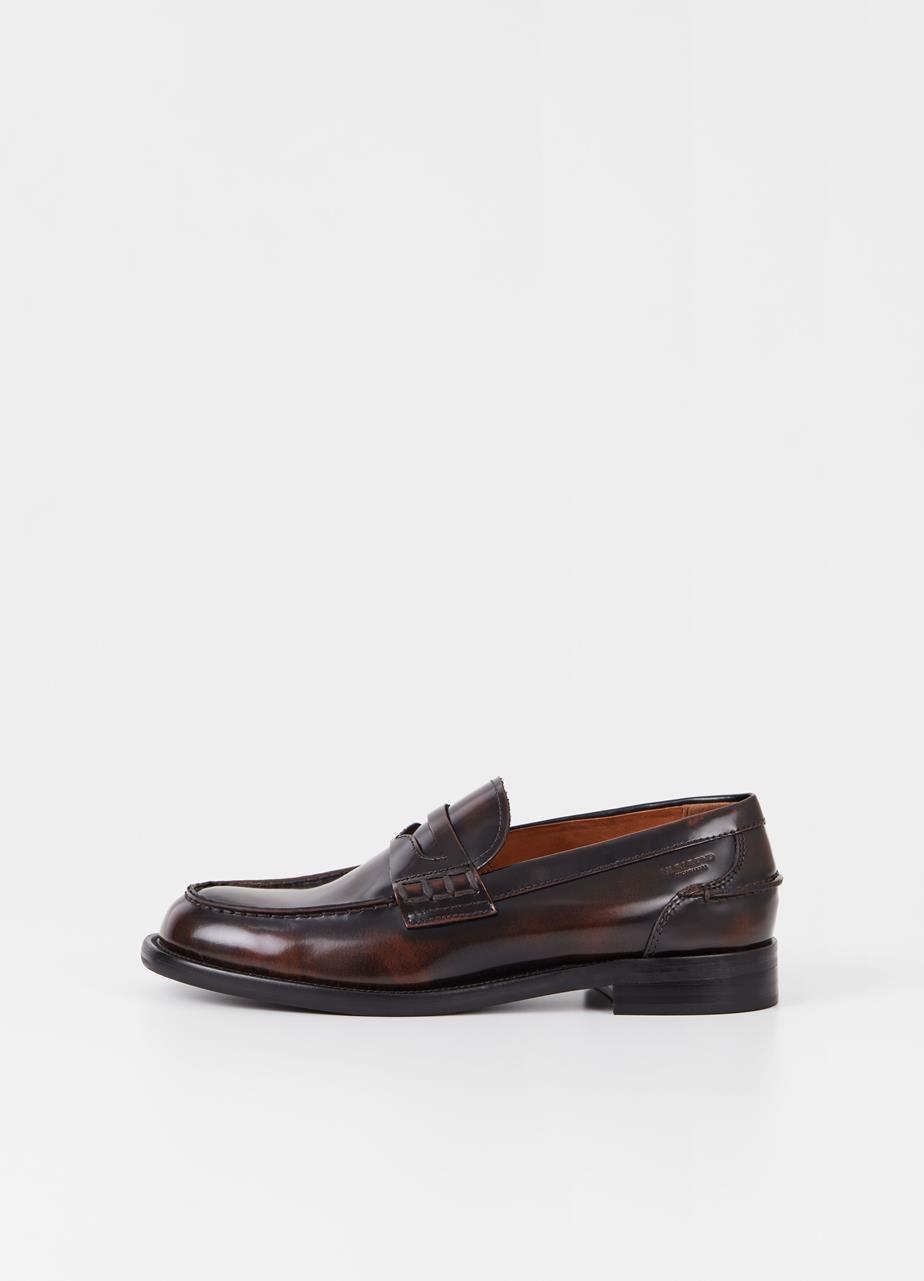 Steven loafers DARK RED POLISHED LEATHER