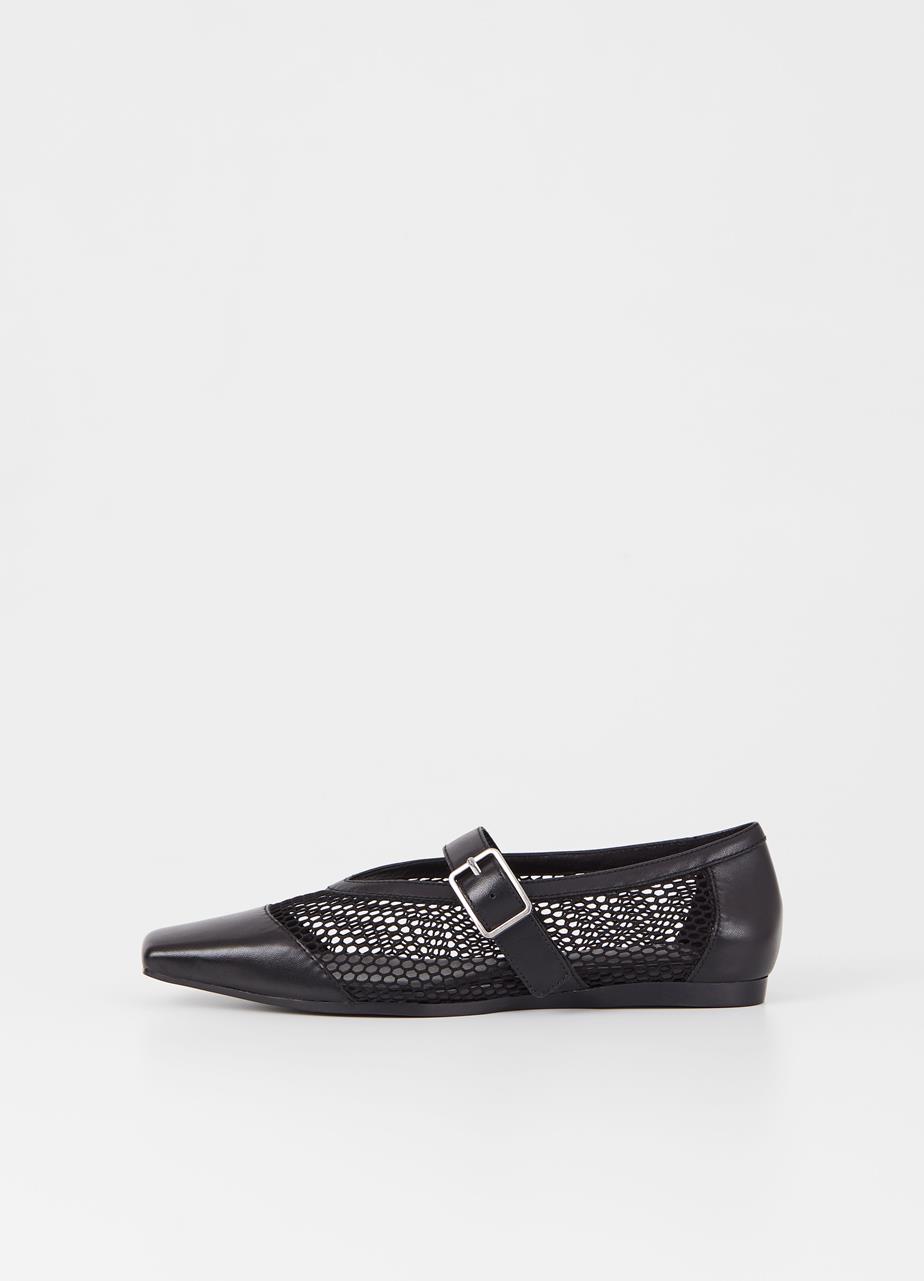 Wioletta ballet flats BLACK LEATHER/MESH