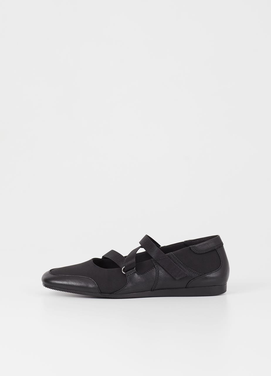 Hillary ballet flats Black leather/textile