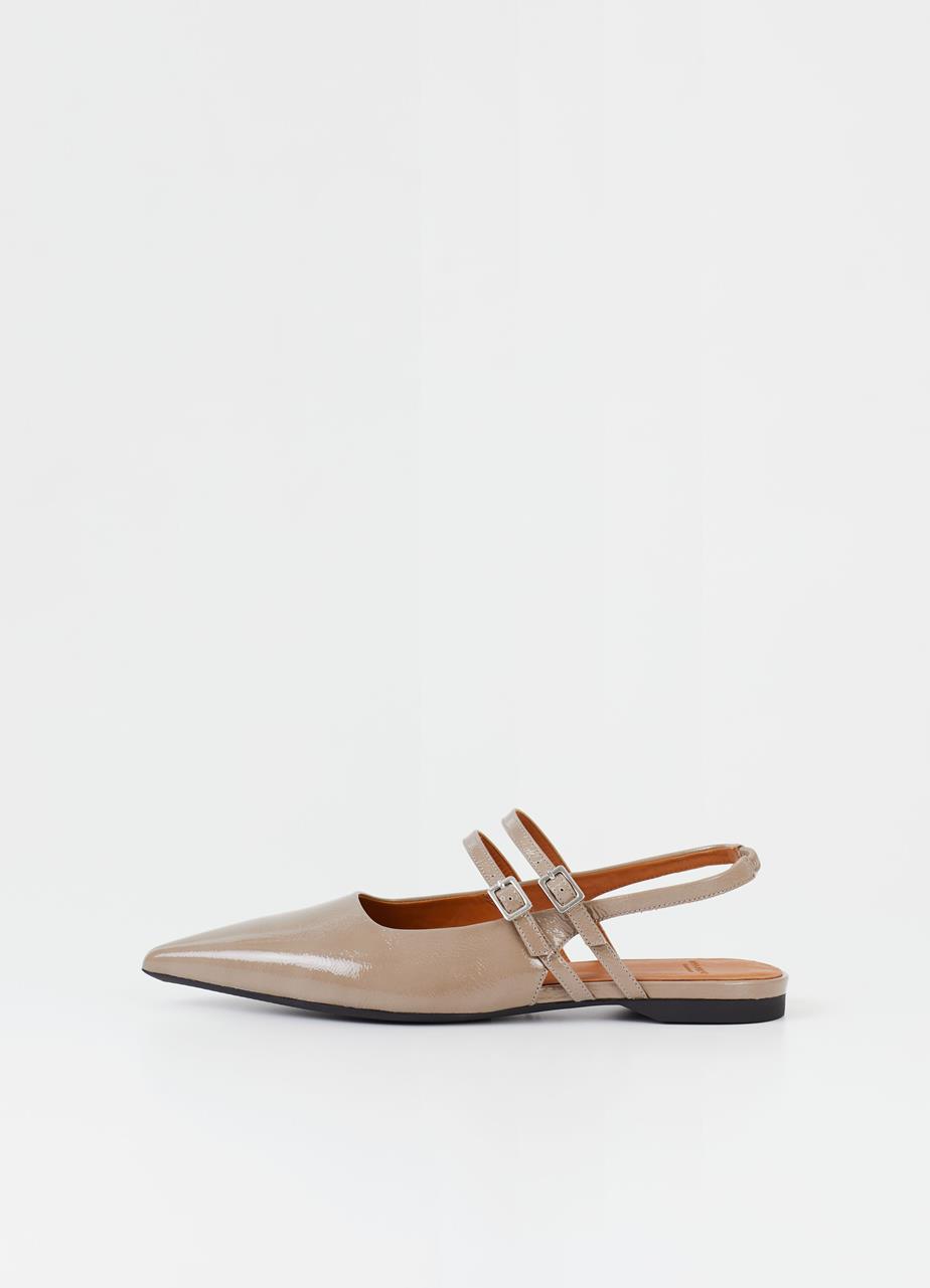 Hermine ballet flats LIGHT BROWN PATENT LEATHER