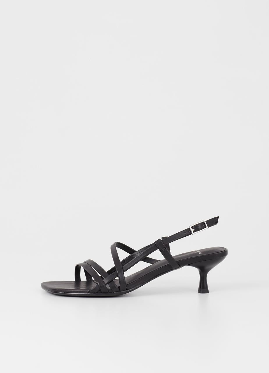 Jonna heeled sandals BLACK LEATHER
