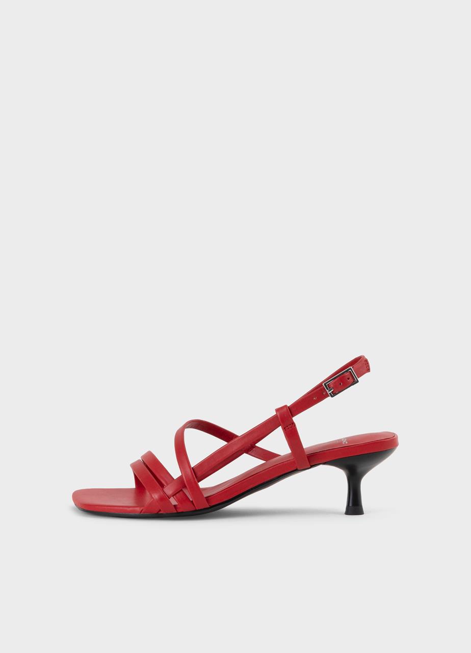 Jonna heeled sandals RED LEATHER