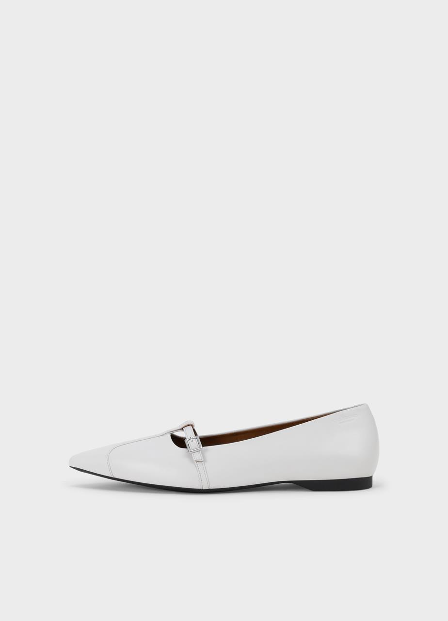 Hermine ballet flats WHITE LEATHER