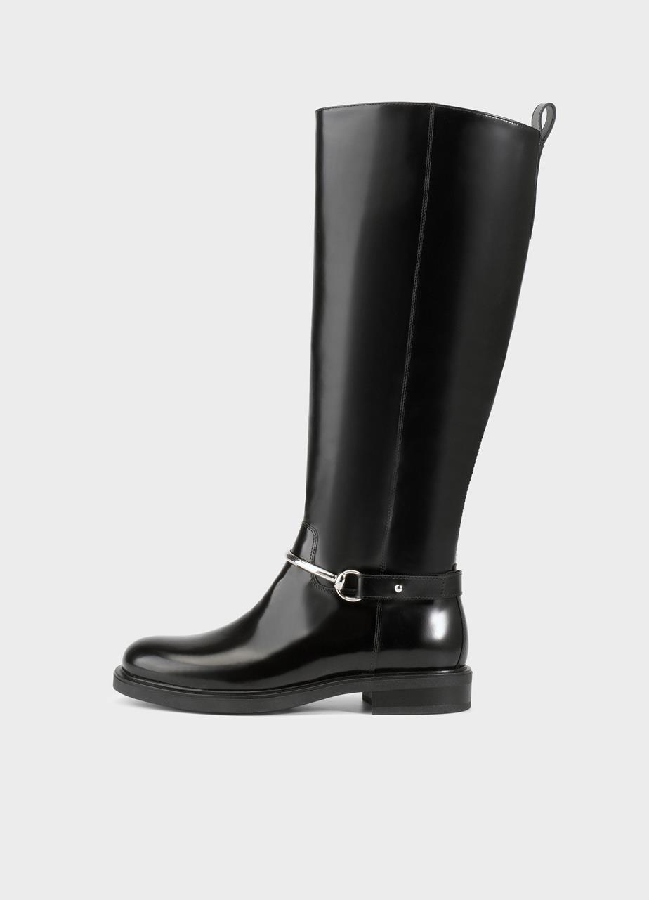 Freya tall boots BLACK POLISHED LEATHER