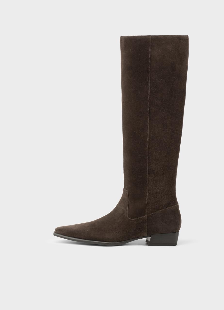 Nella tall boots DARK BROWN SUEDE