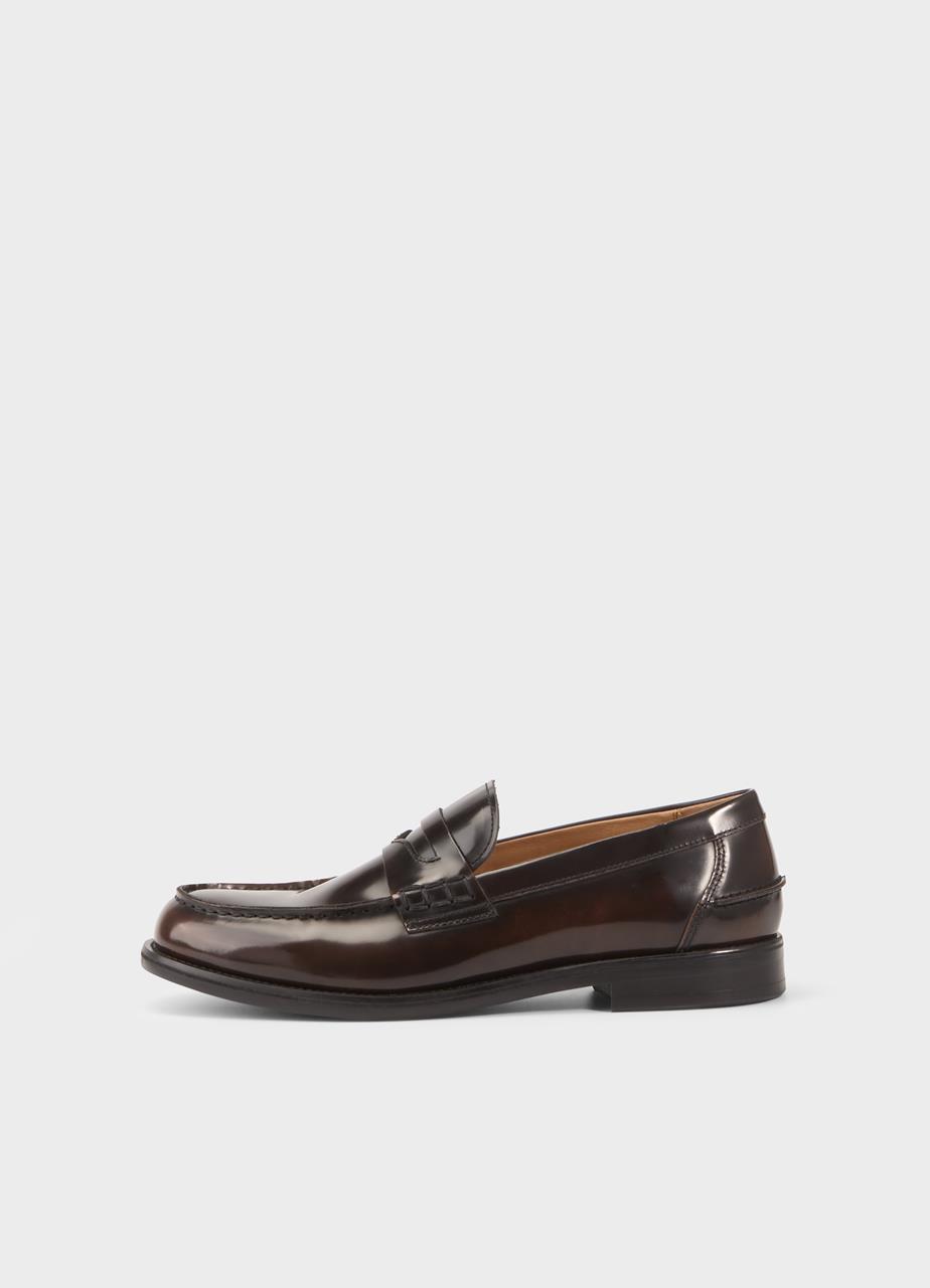 Steven loafers Dark Red polished leather