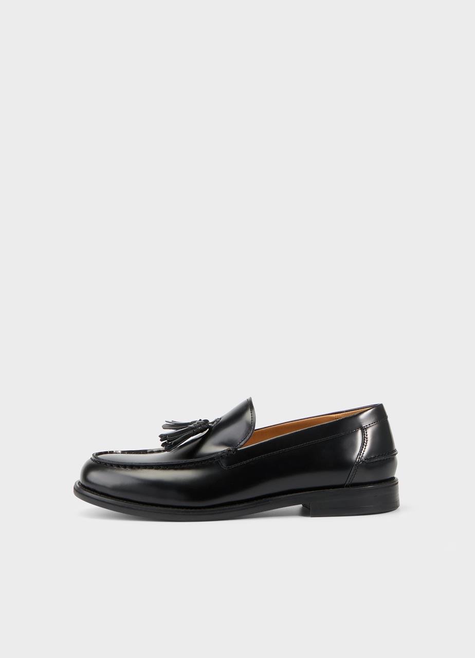 Steven loafers Black polished leather