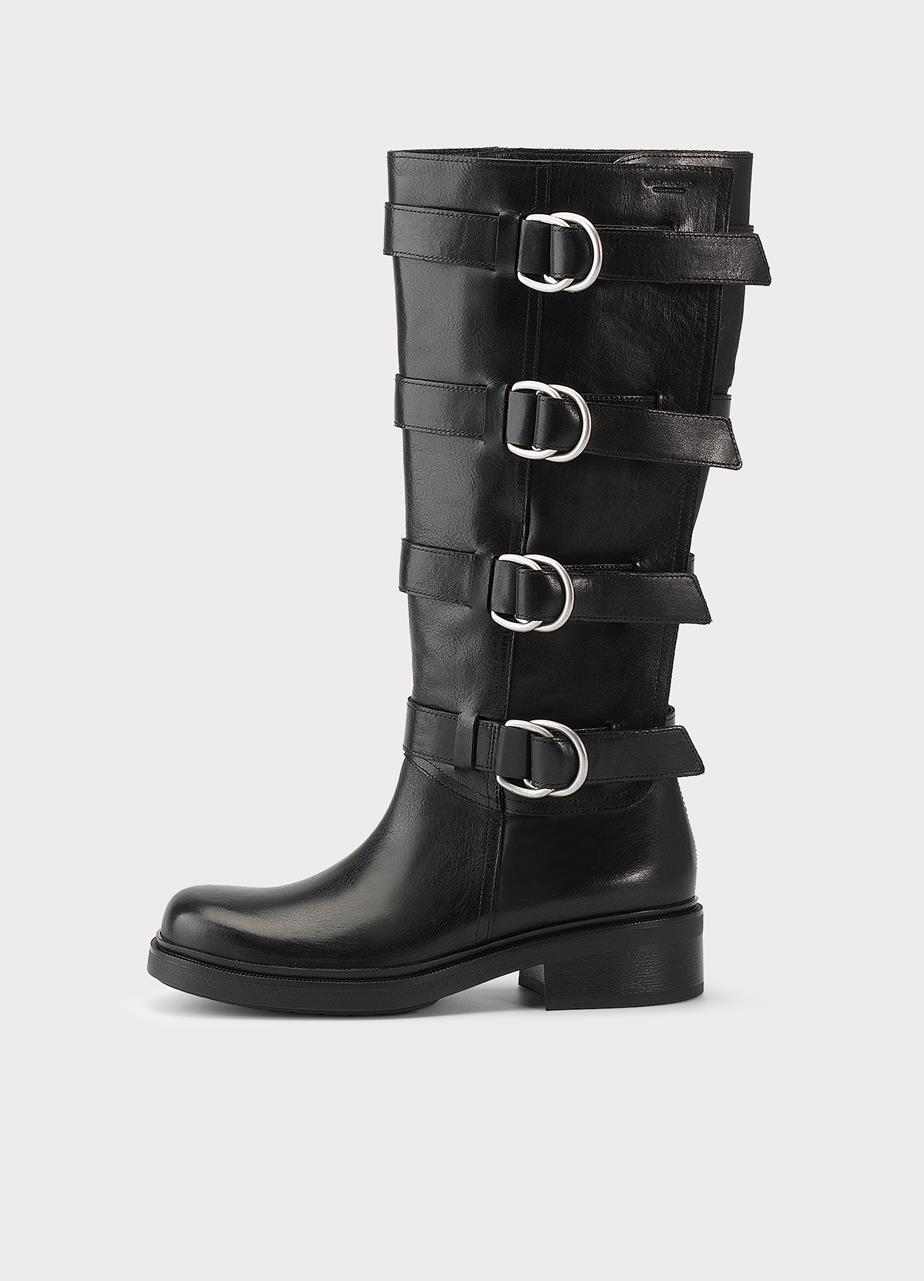 Karlie tall boots Black, Leather