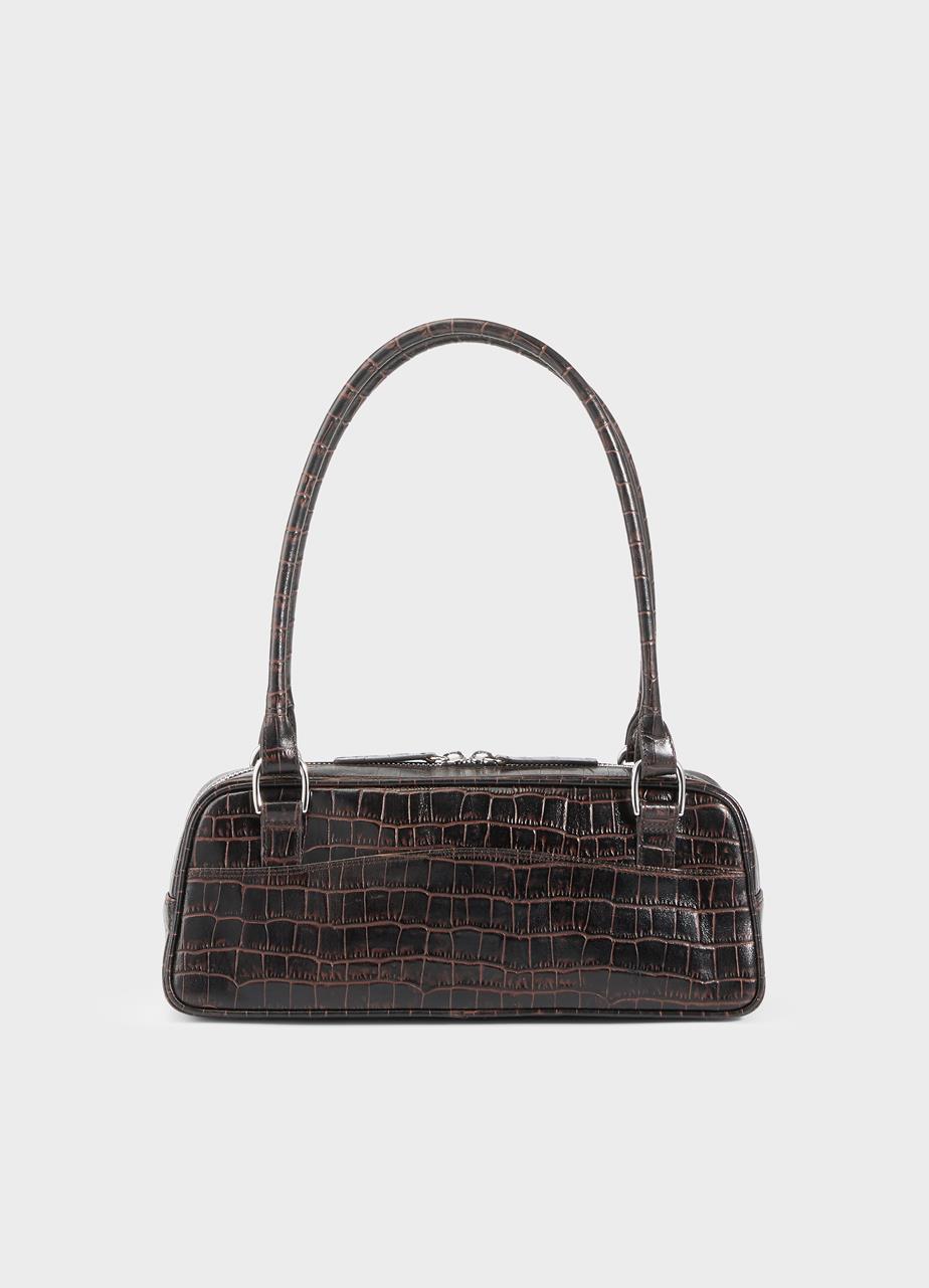 Nomi mini bag Brown embossed leather