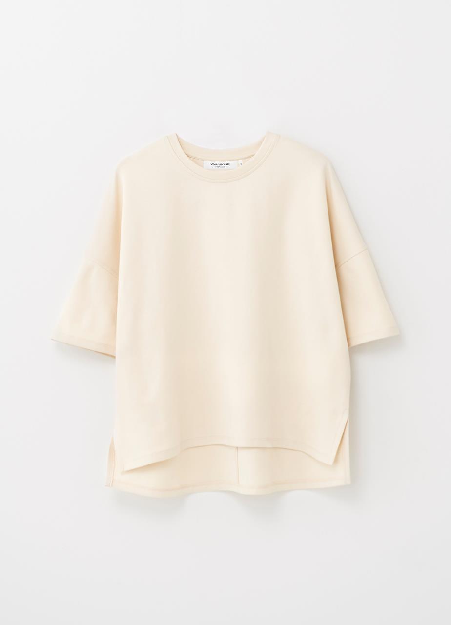 Boxy t-shirt w OFF-WHITE TEXTILE