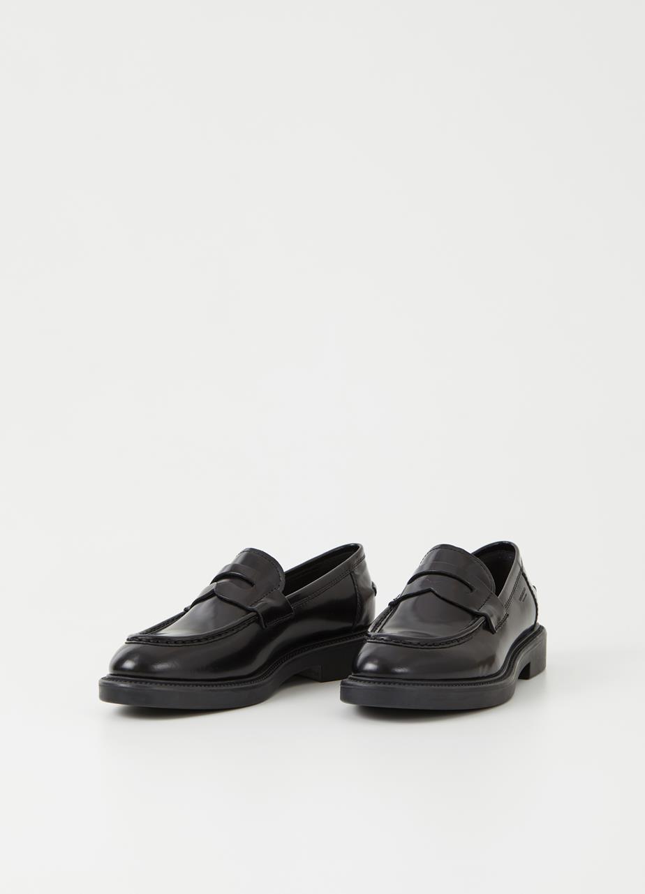 Alex w loafers BLACK POLISHED LEATHER
