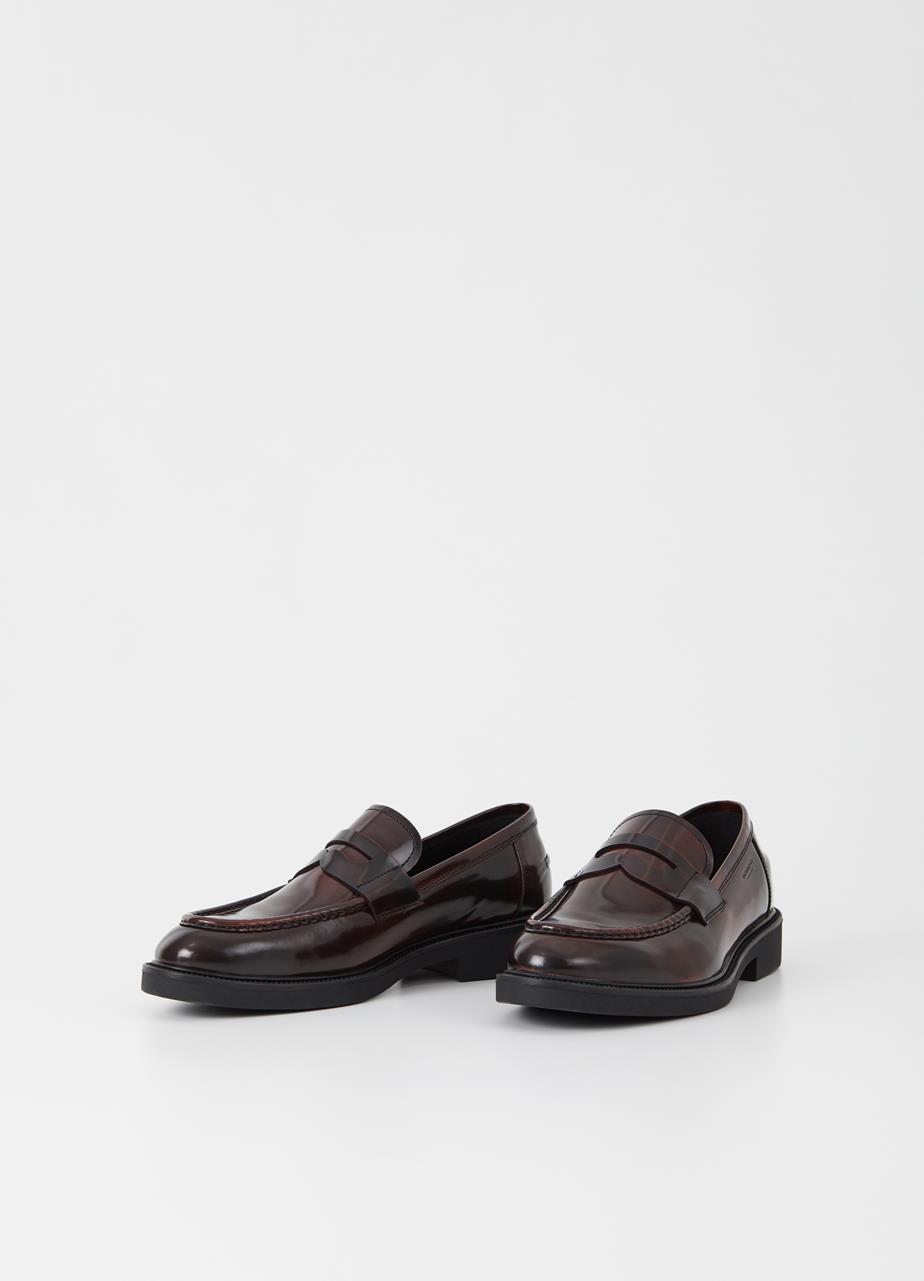 Alex m loafers Dark Red polished leather