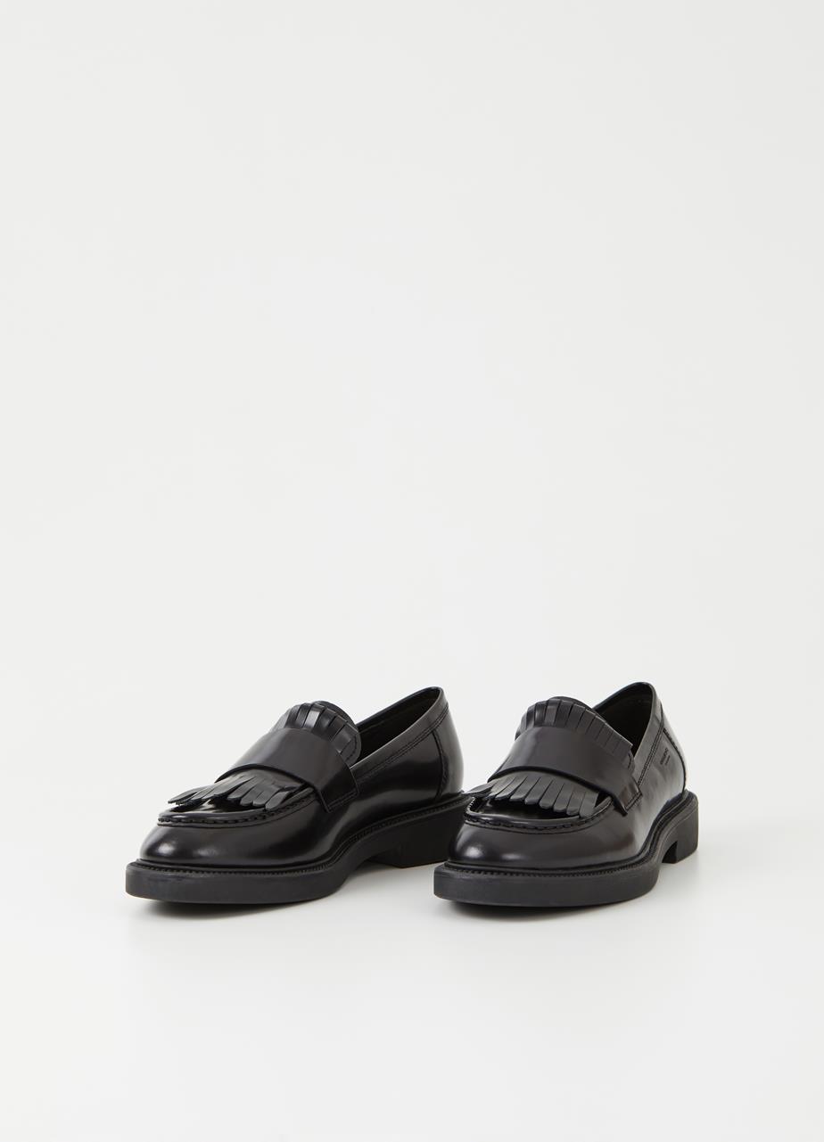 Alex w loafers BLACK POLISHED LEATHER