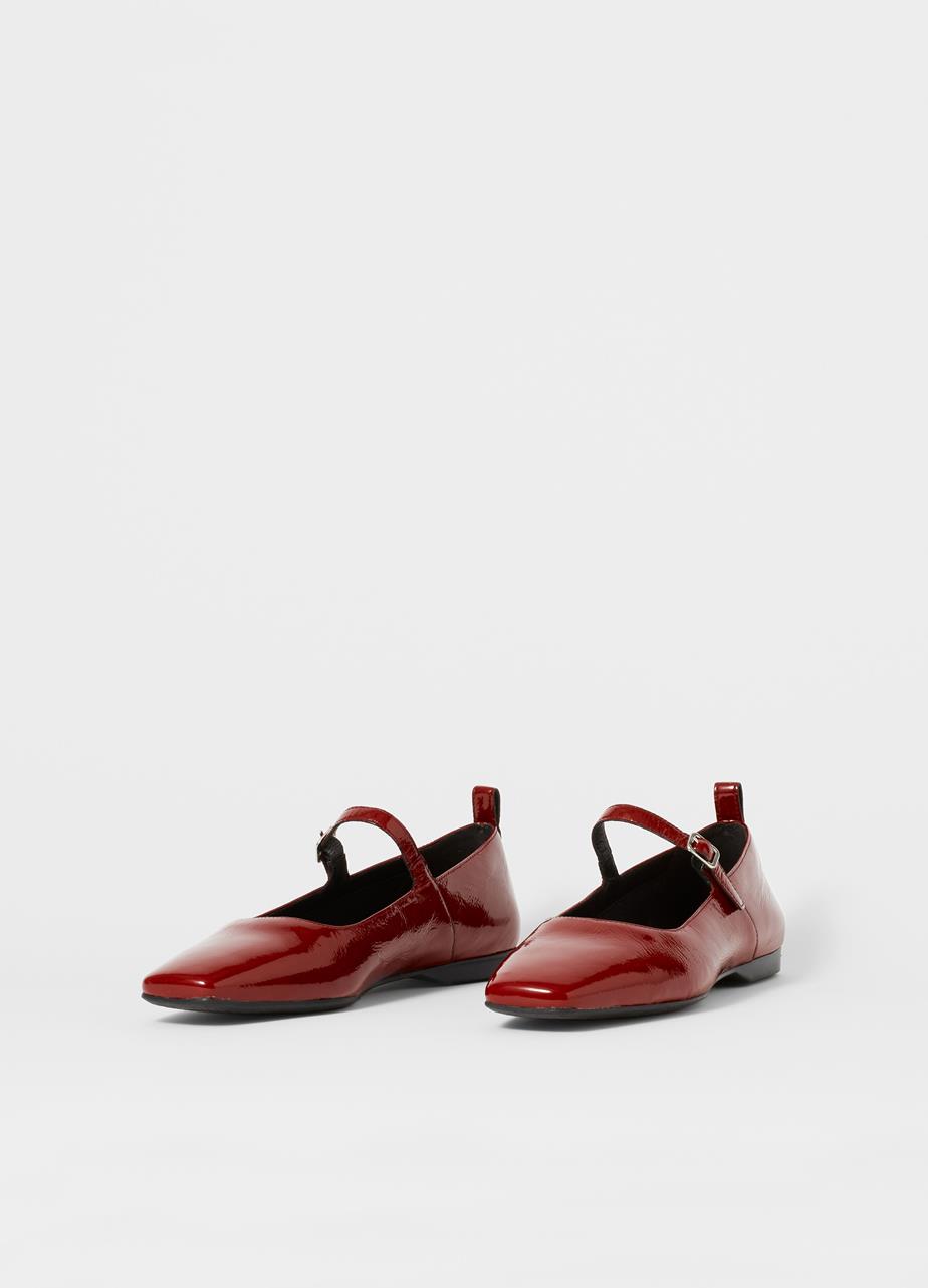 Delia ballet flats DARK RED PATENT LEATHER