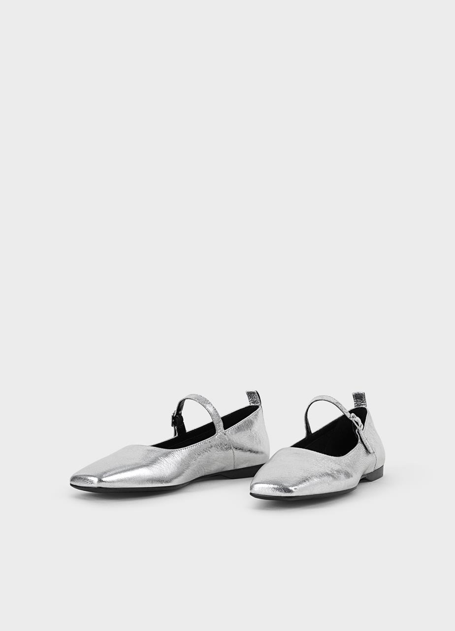 Delia ballet flats SILVER METALLIC LEATHER