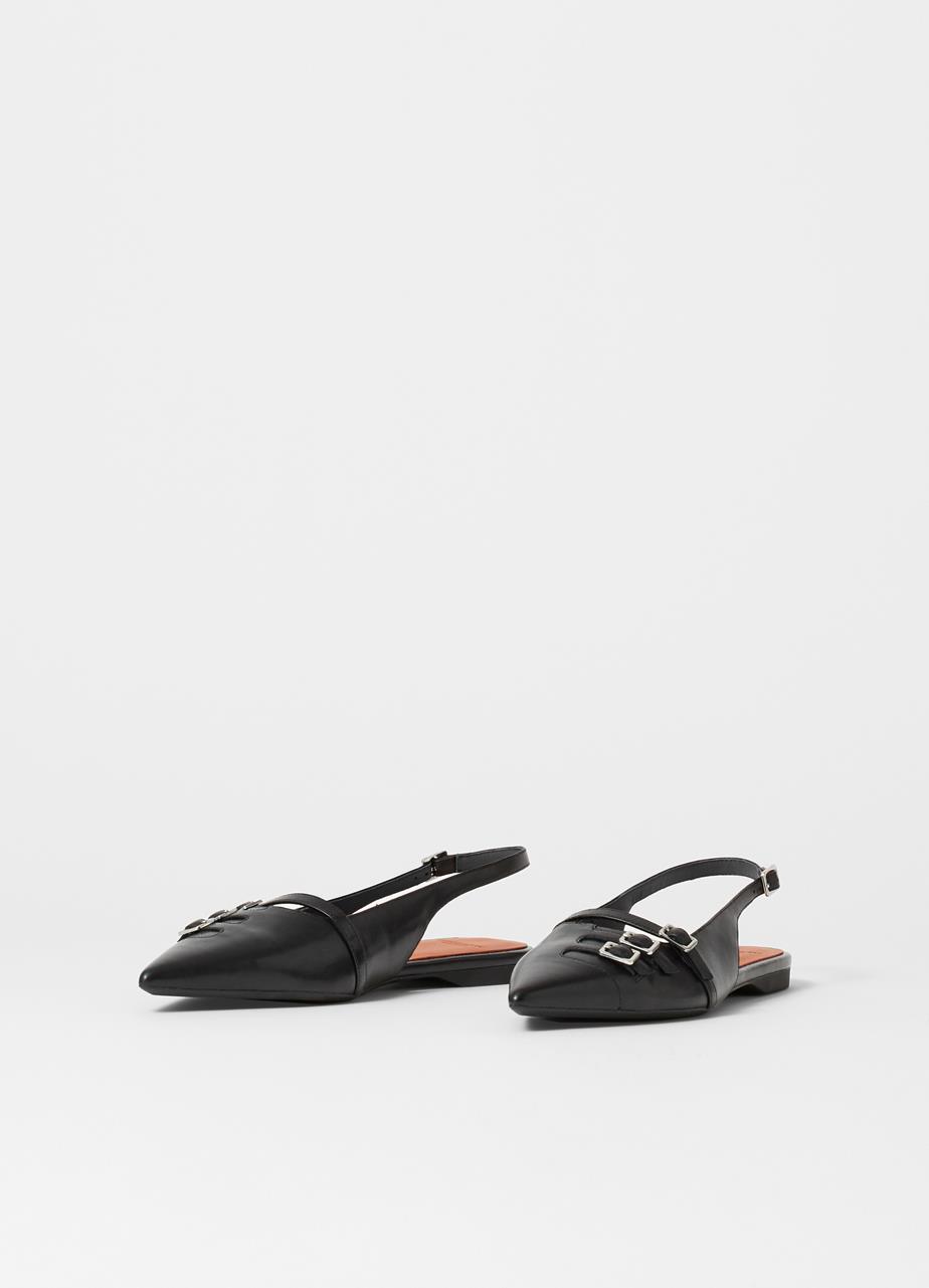 Hermine ballet flats BLACK LEATHER