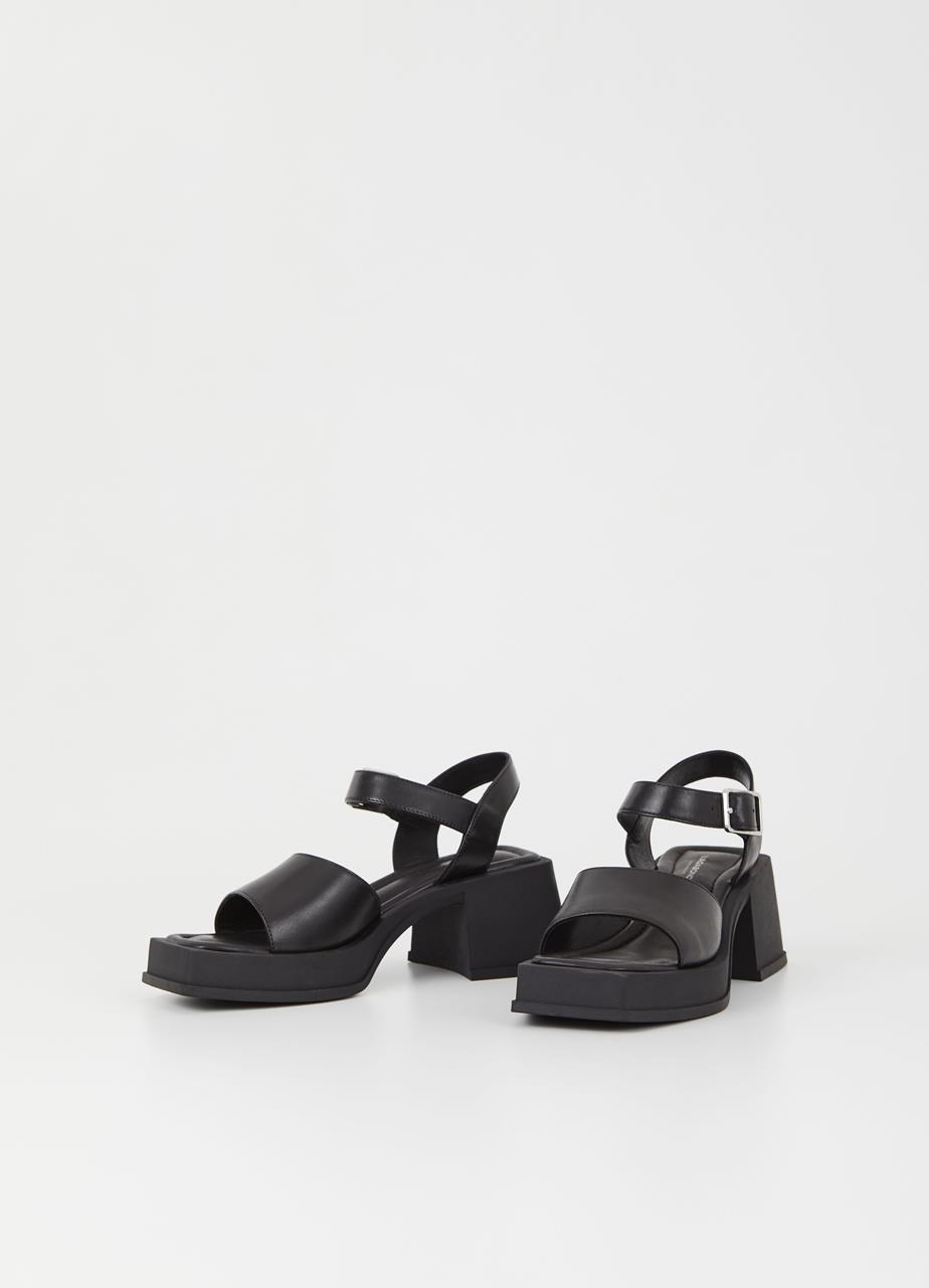 Hennie heeled sandals BLACK LEATHER