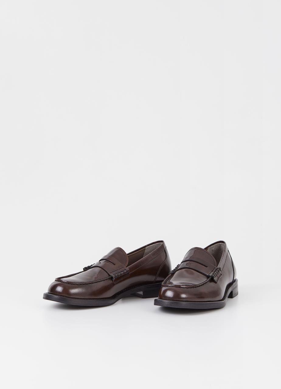 Naima loafers DARK BROWN POLISHED LEATHER
