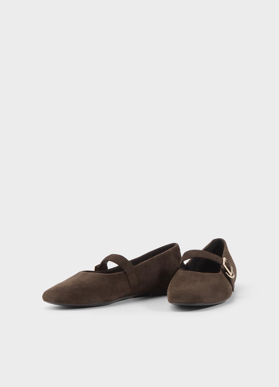 Jolin ballet flats Dark Brown suede