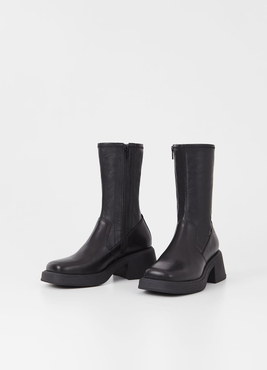 Dorah boots BLACK LEATHER/COMB