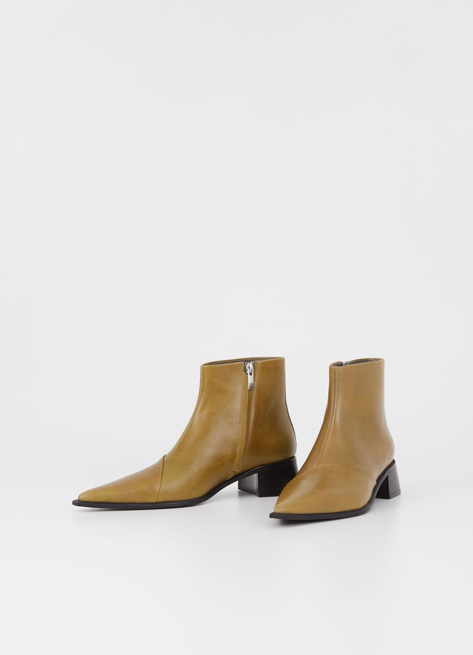 Samira boots GREEN LEATHER