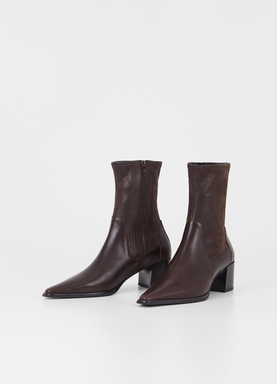 Giselle boots BROWN LEATHER/COMB
