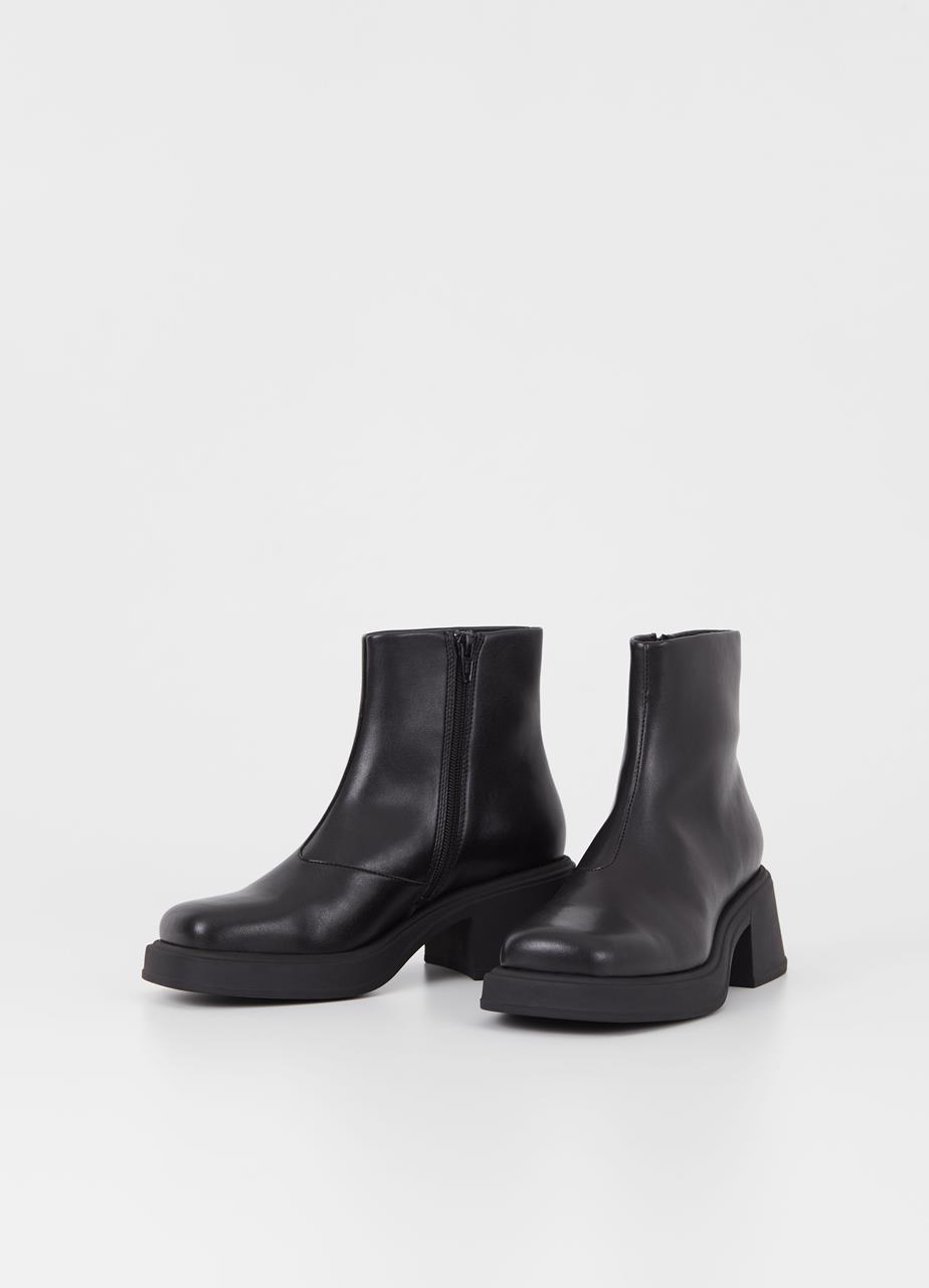Dorah boots BLACK LEATHER IMITATION