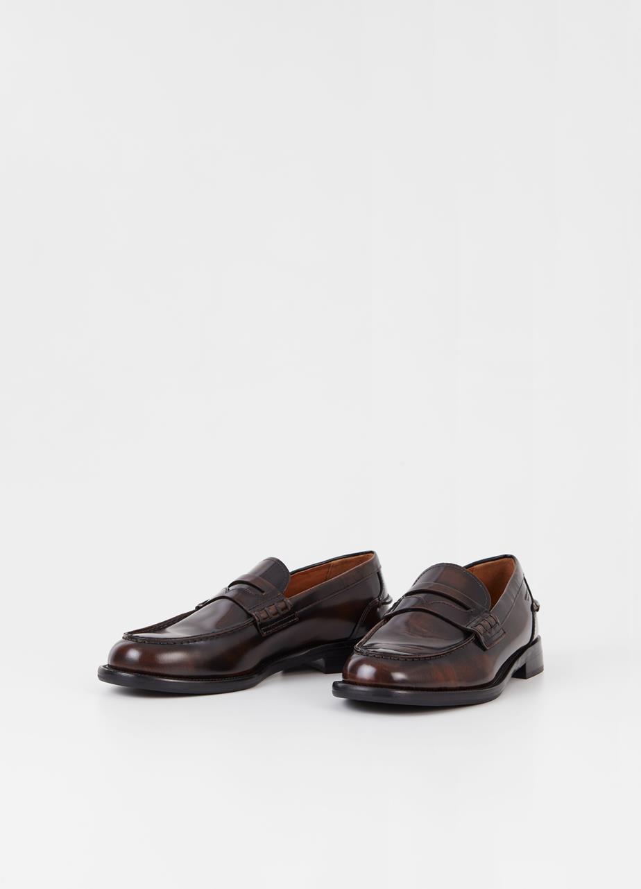 Steven loafers DARK RED POLISHED LEATHER