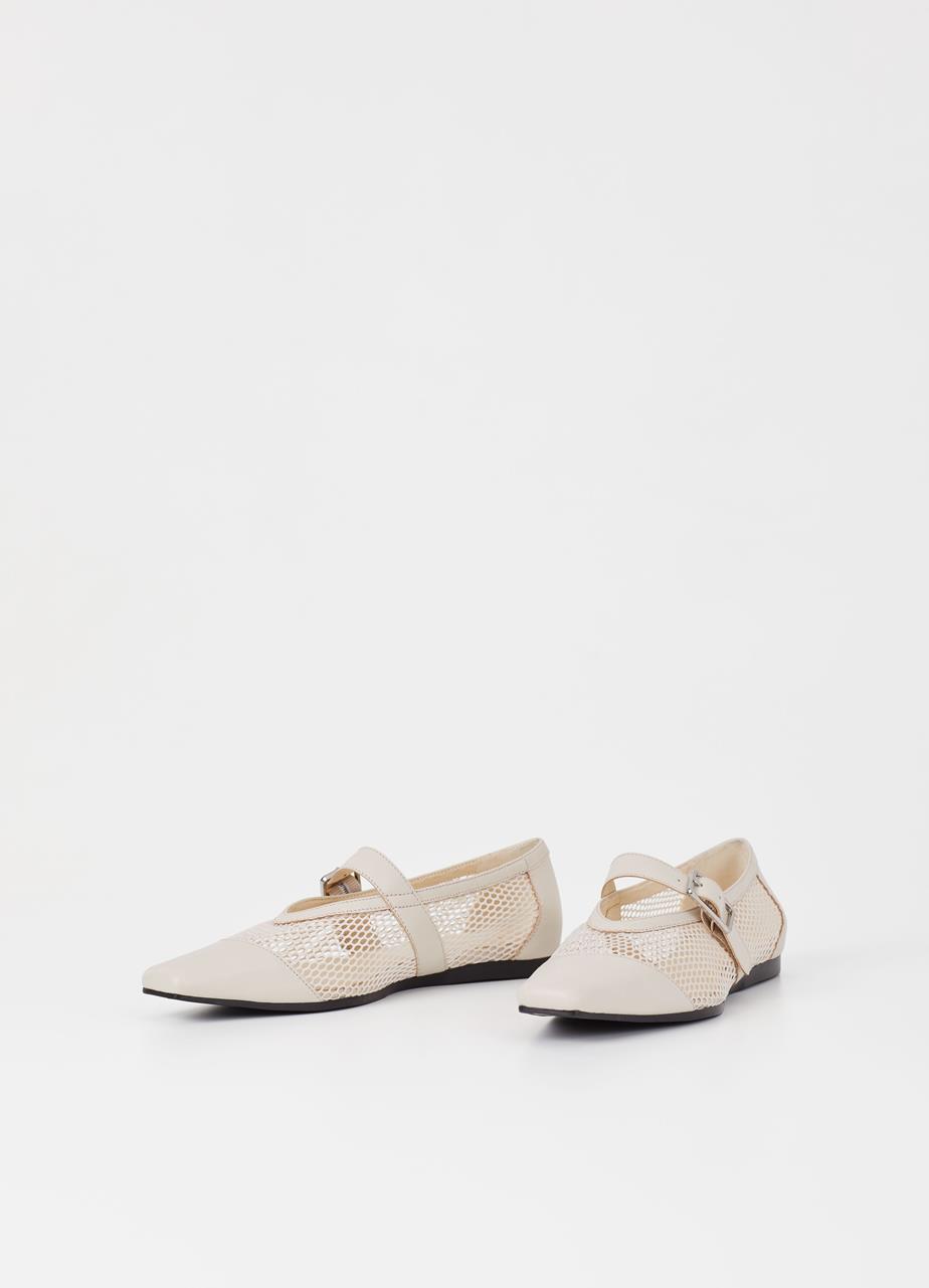 Wioletta ballet flats OFF-WHITE LEATHER/MESH