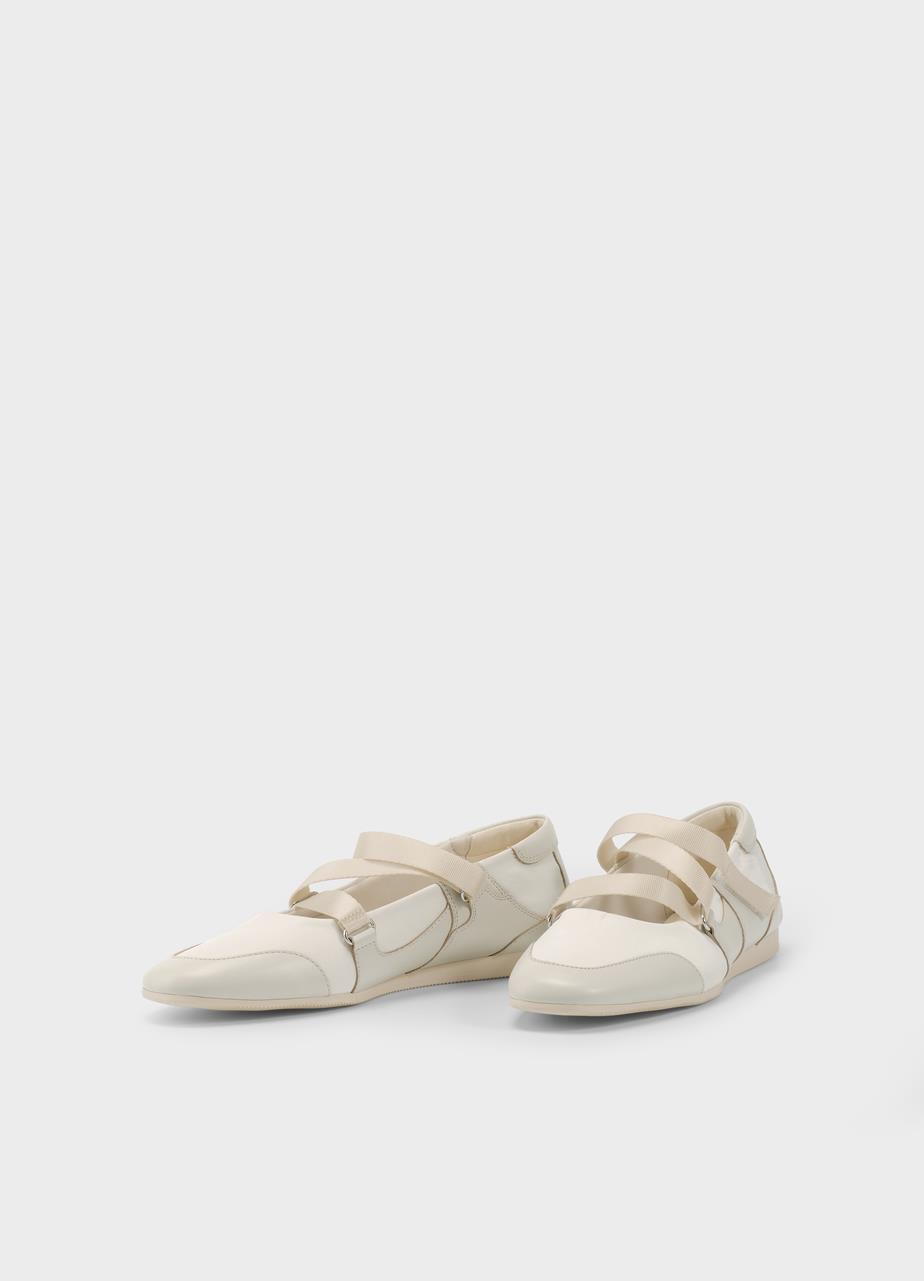 Hillary ballet flats Off-White leather/textile