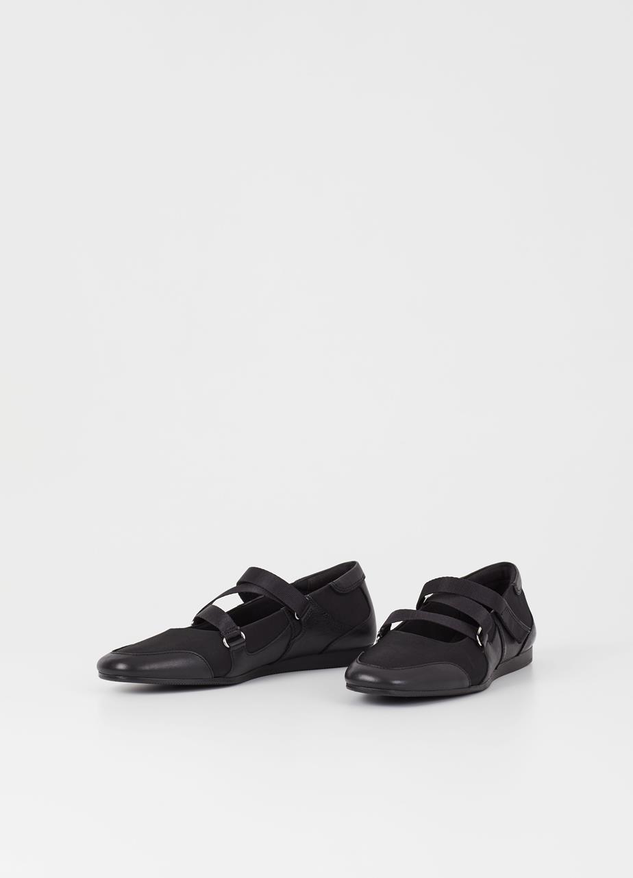 Hillary ballet flats Black leather/textile