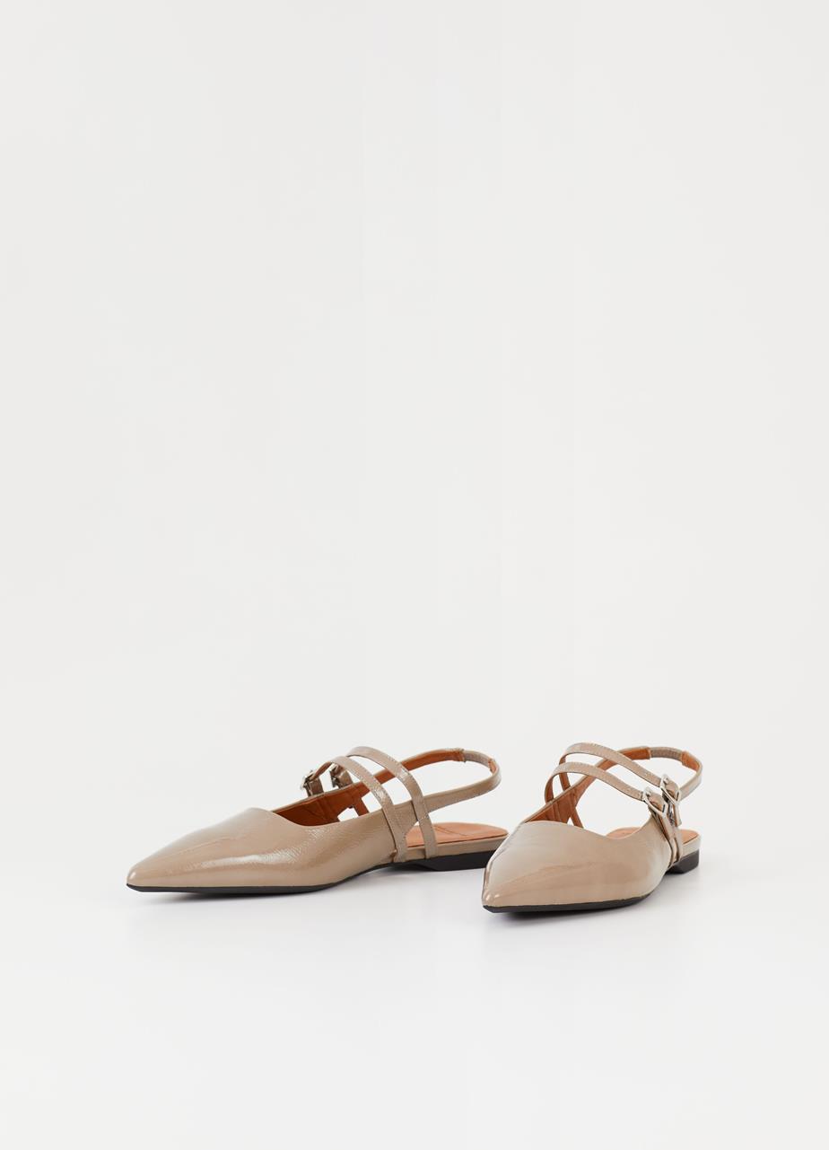 Hermine ballet flats LIGHT BROWN PATENT LEATHER