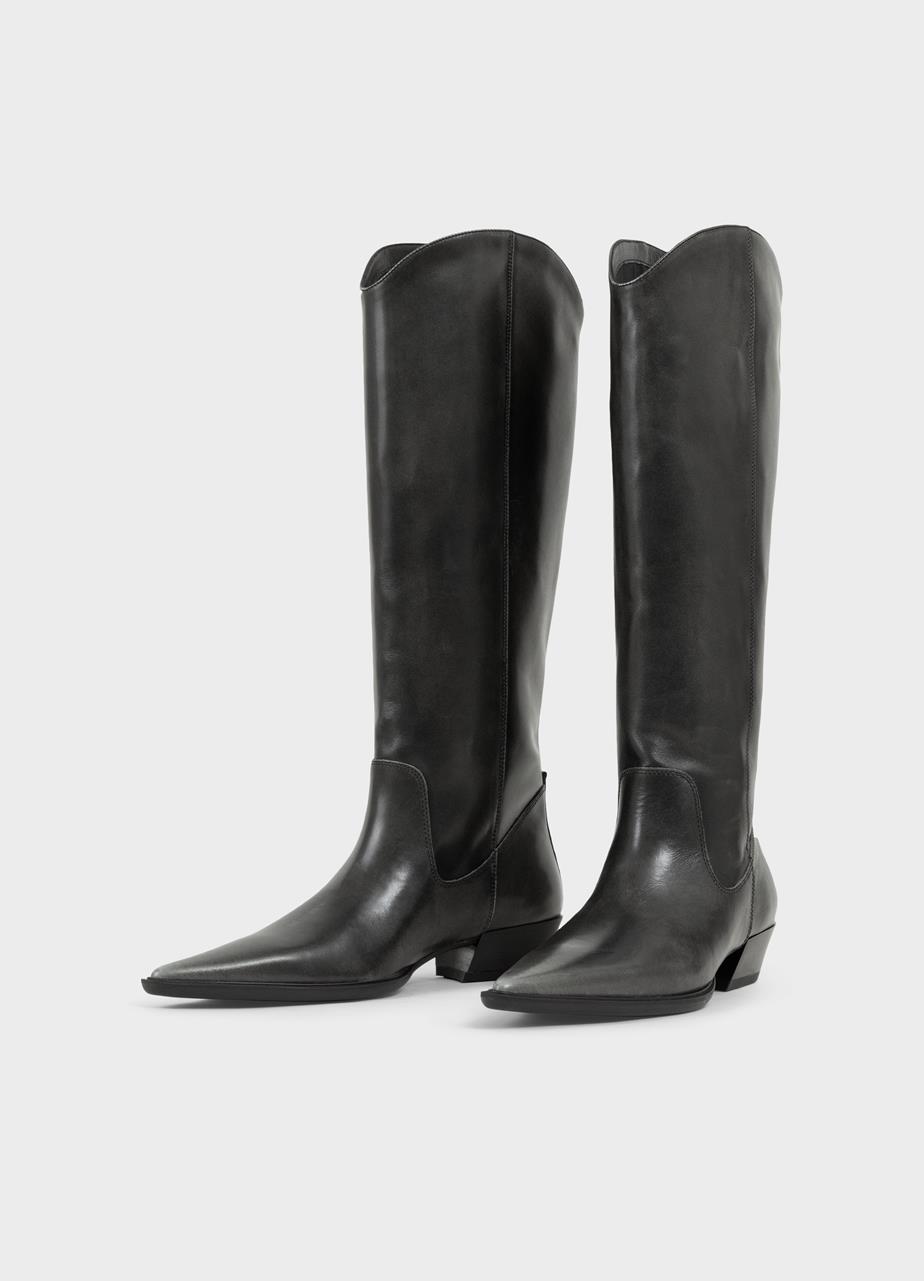 Cassie tall boots GREY BRUSH-OFF LEATHER