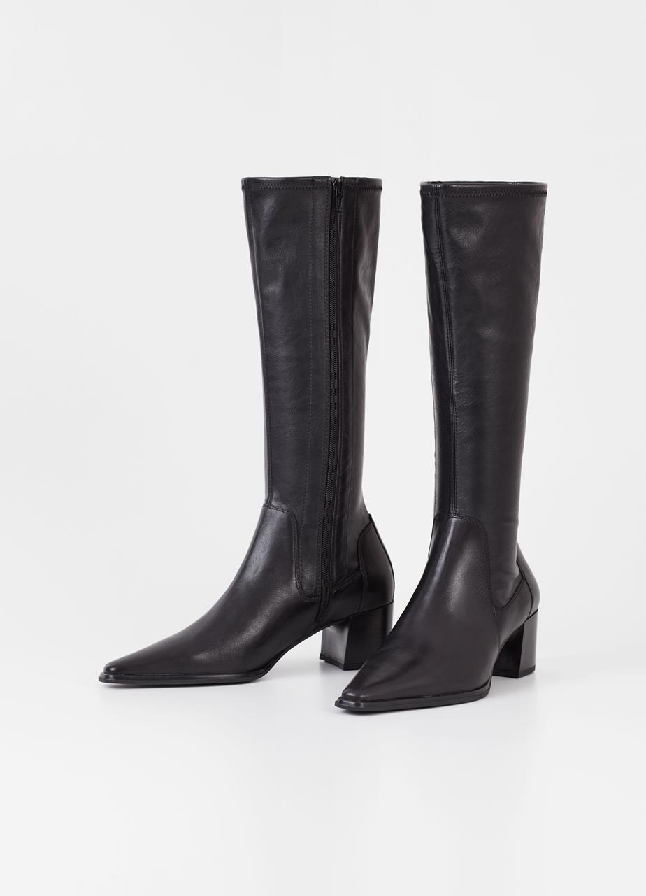 Giselle tall boots BLACK LEATHER/COMB