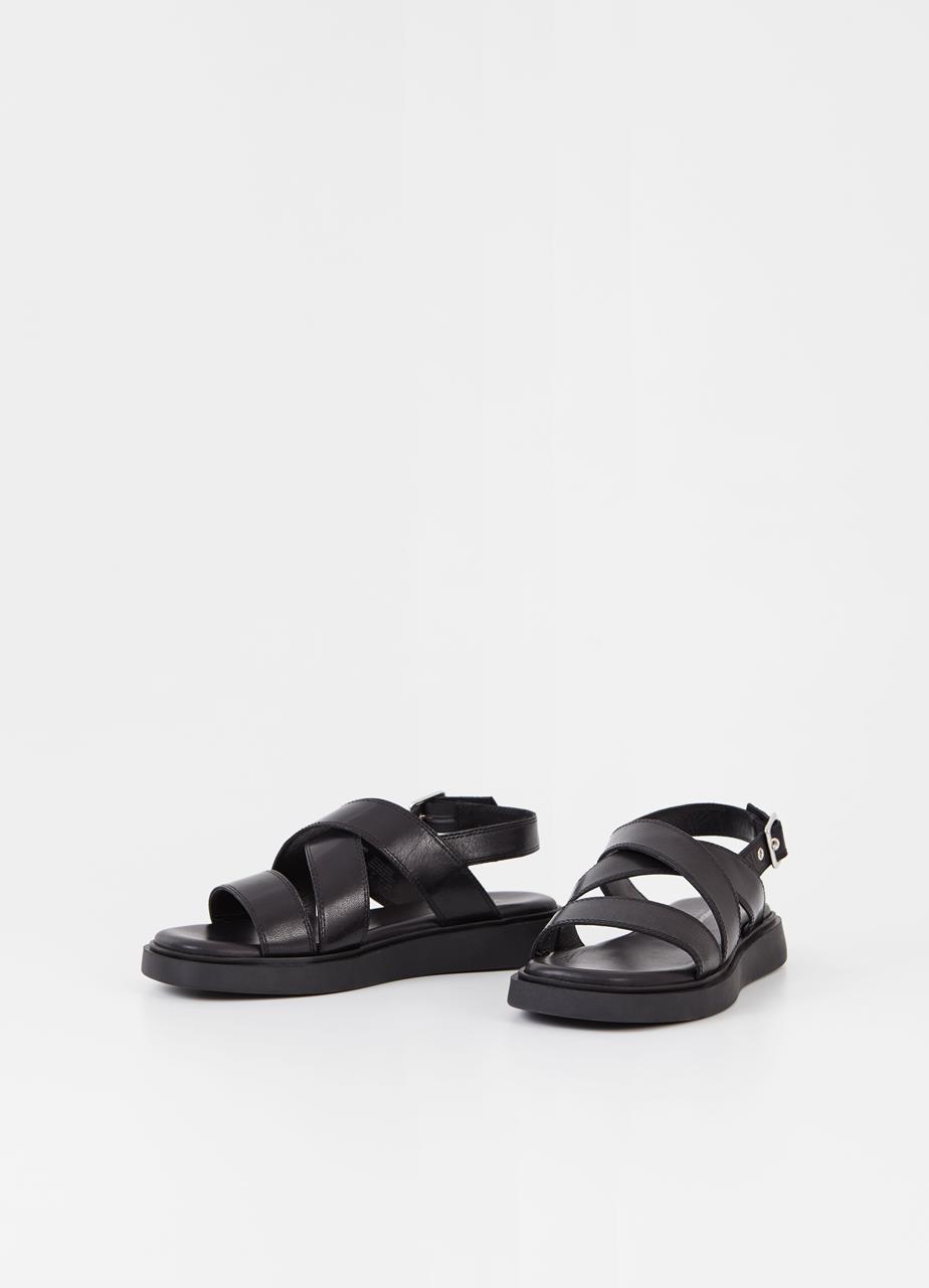 Connie sandals BLACK LEATHER