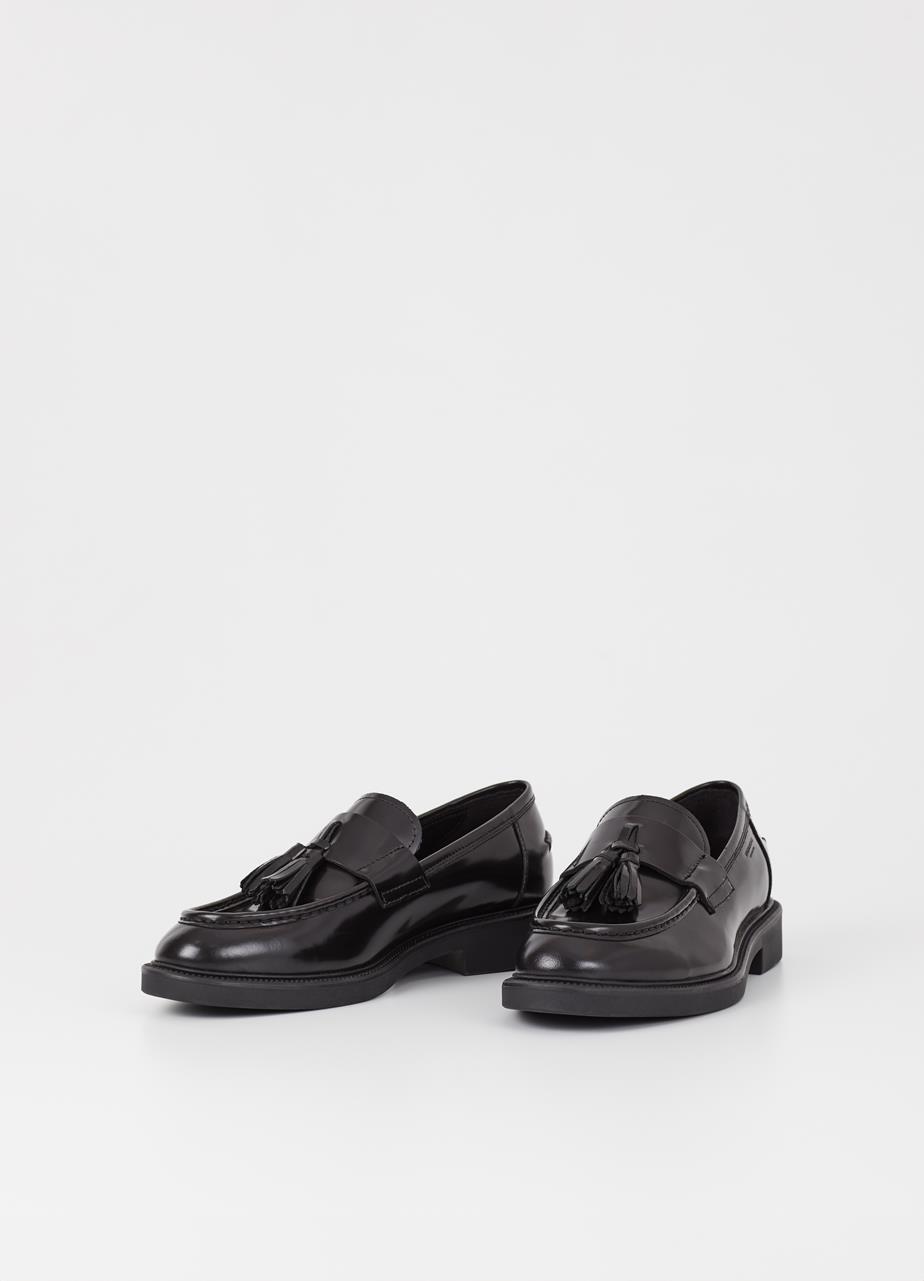 Alex m loafers BLACK POLISHED LEATHER