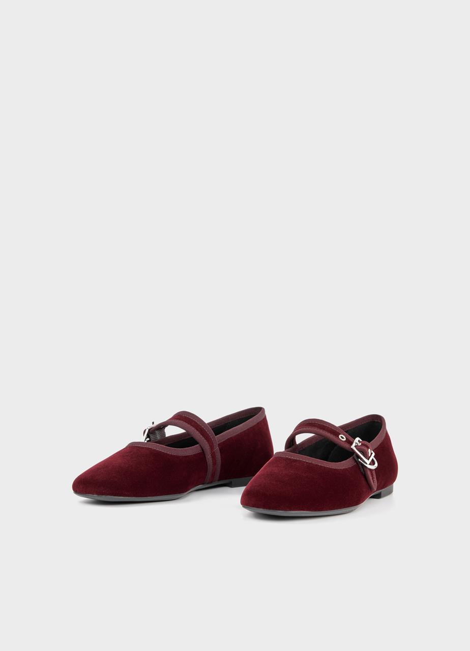 Jolin ballet flats DARK RED VELVET