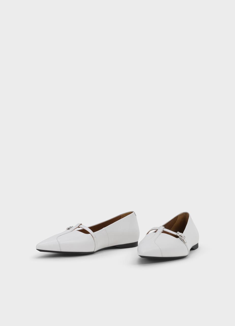Hermine ballet flats WHITE LEATHER