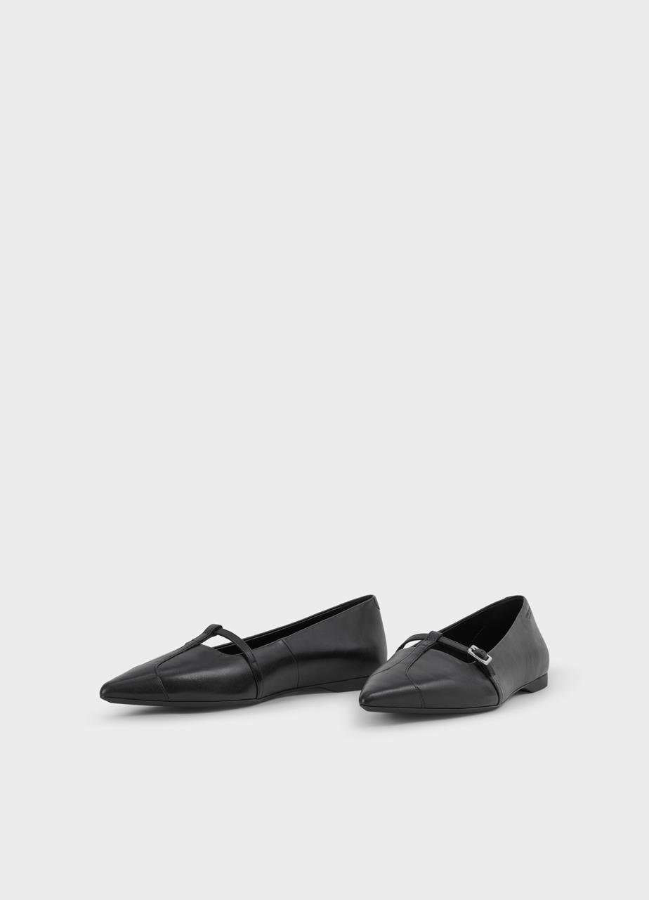 Hermine ballet flats BLACK LEATHER