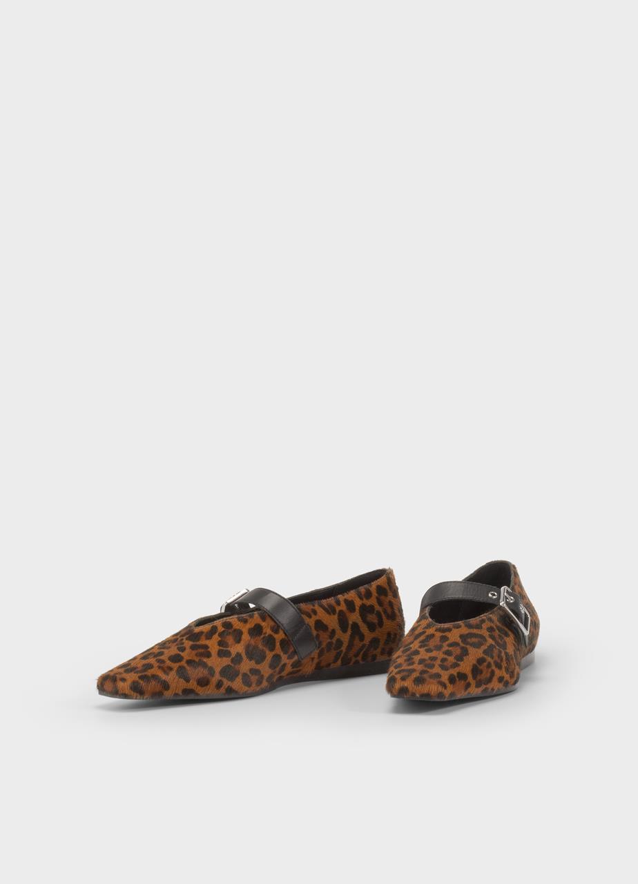 Wioletta ballet flats BROWN HAIR-ON-LEATHER
