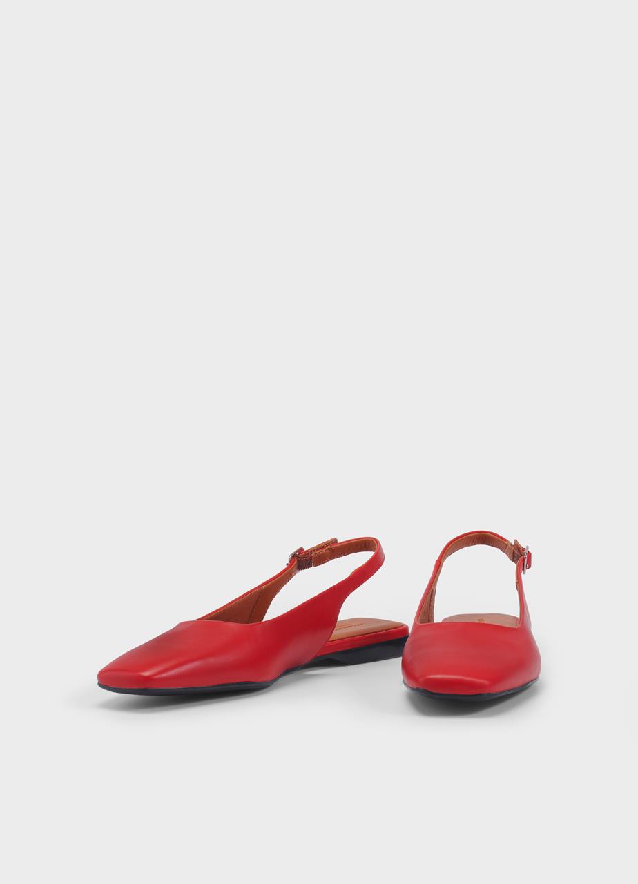 Delia ballet flats RED LEATHER